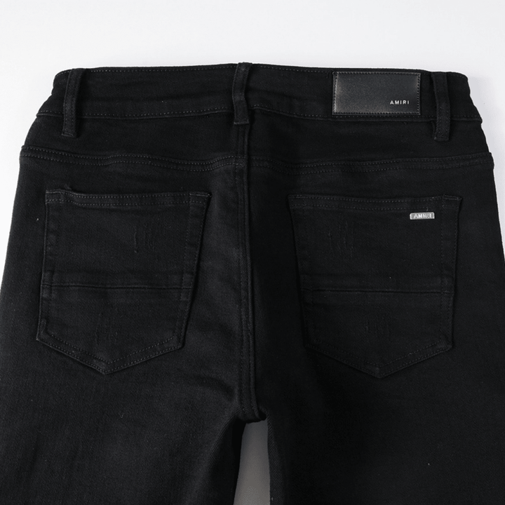 Amr Black Patch Ripped Jeans - BabyLuxee.de