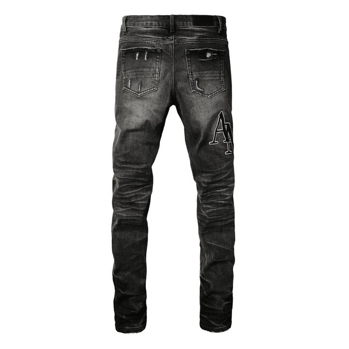 Amr Staggered Black Jeans - Nov - ell - fas - ion