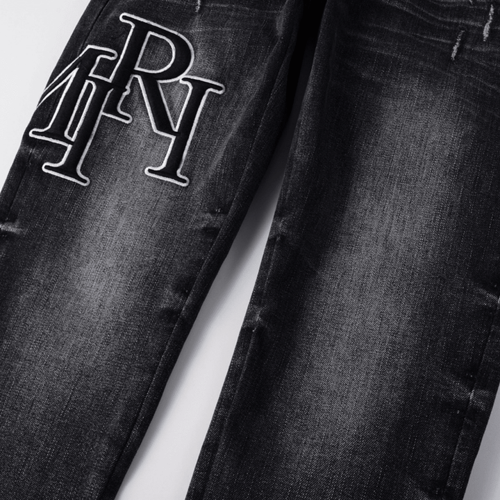 Amr Staggered Black Jeans - Nov - ell - fas - ion