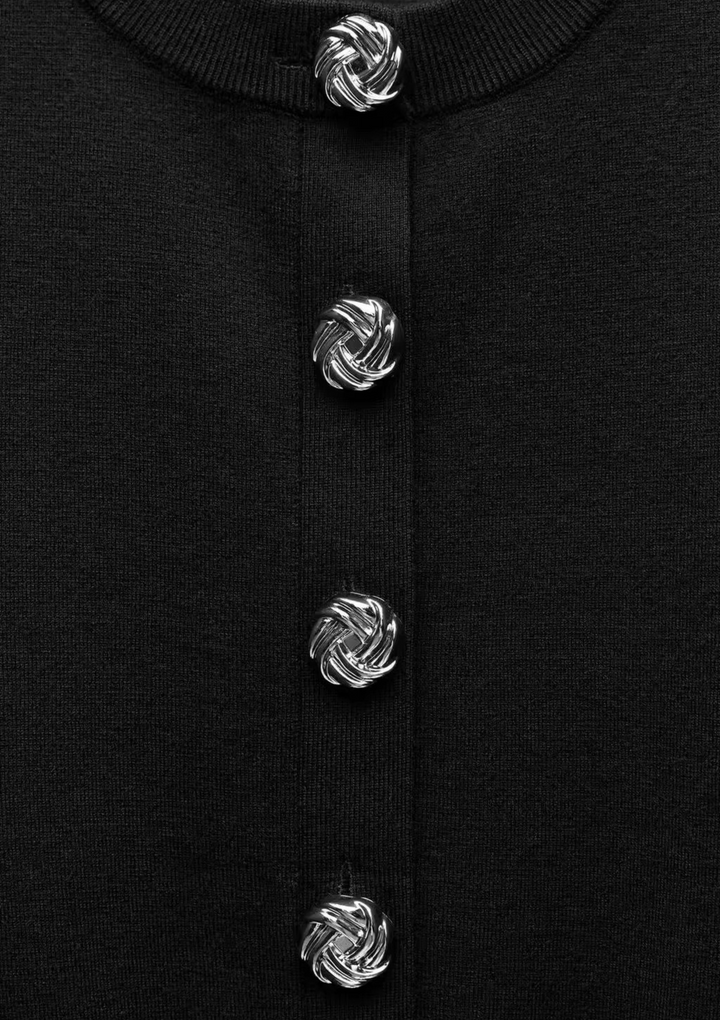 Elegant Black Knit Cardigan