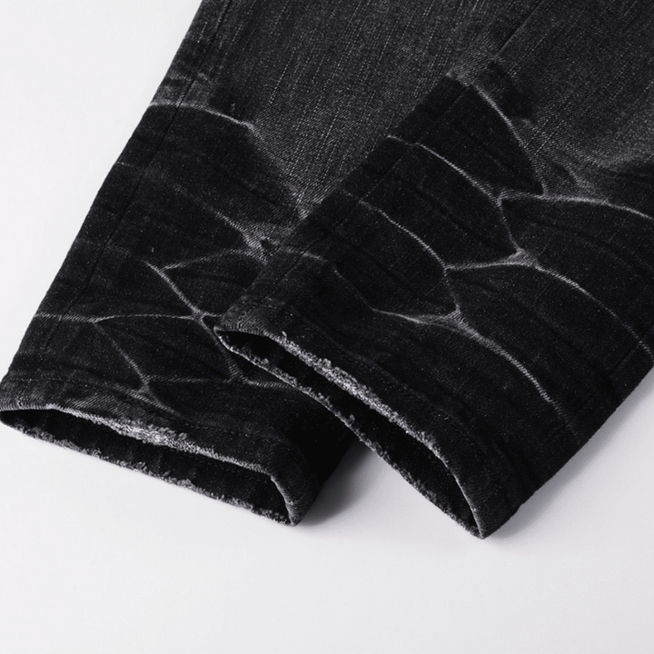 Amr Staggered Black Jeans - Nov - ell - fas - ion