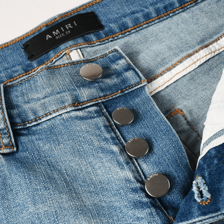 Amr Staggered Gradient Blue Jeans - Nov - ell - fas - ion