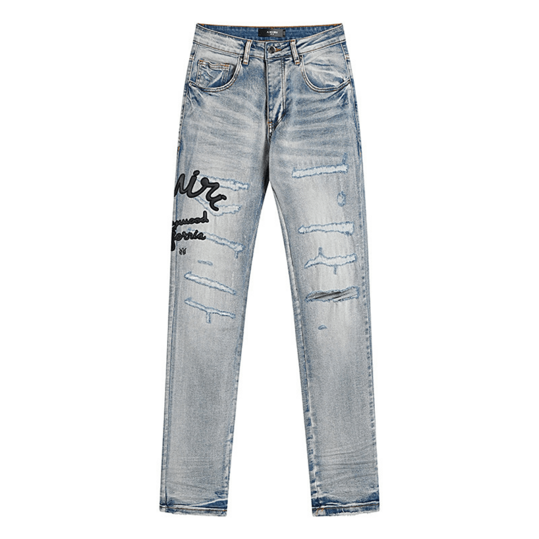 Amr Logo Staggered Jeans - BabyLuxee.de