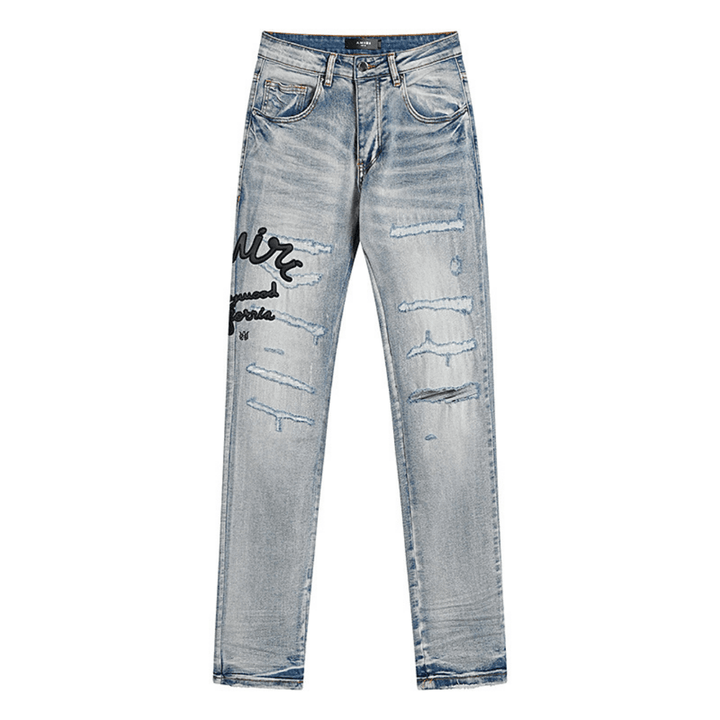 Amr Logo Staggered Jeans - BabyLuxee.de