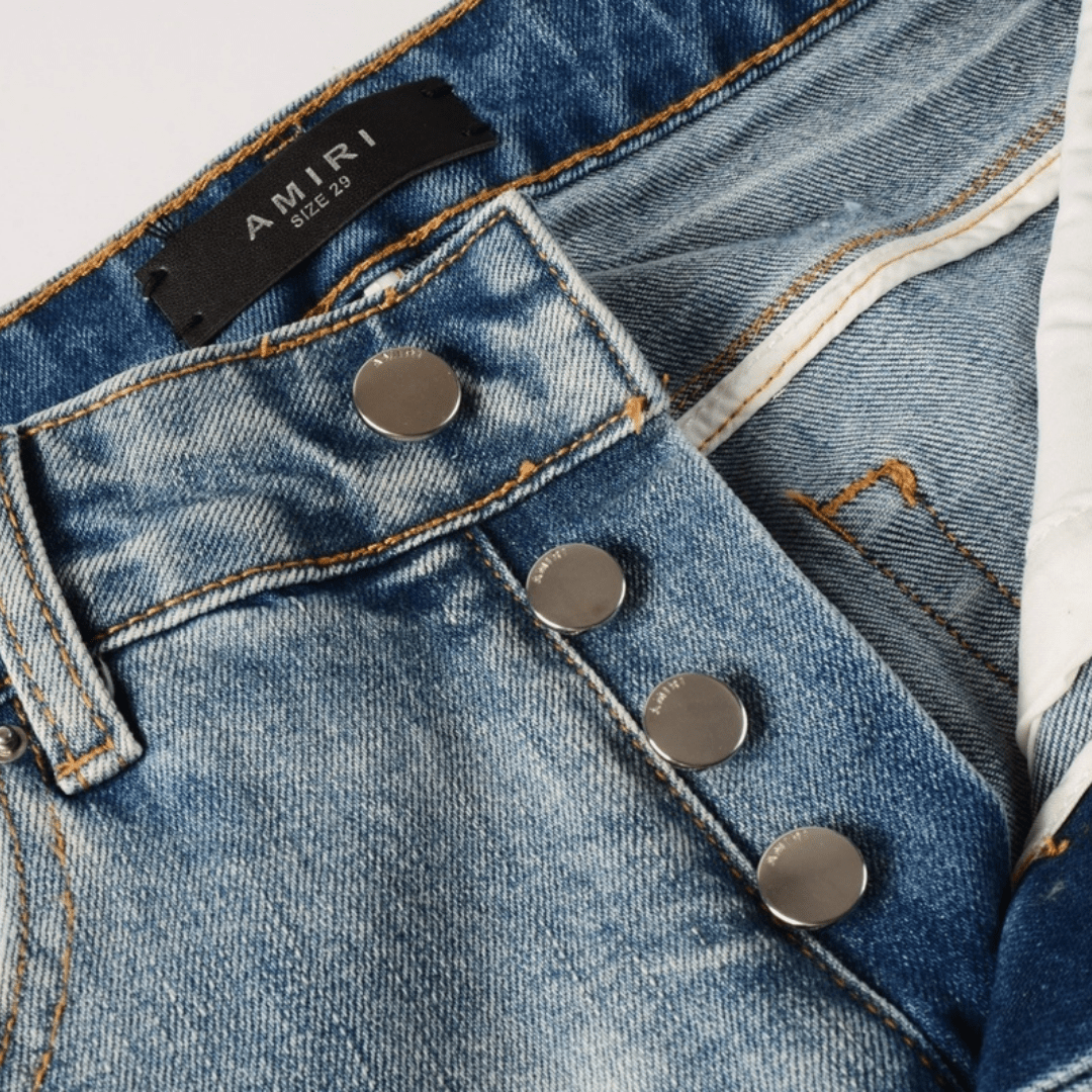 Amr White Patch Jeans - BabyLuxee.de