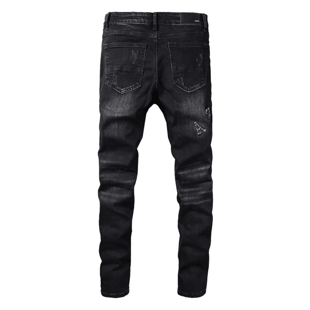 Amr Black Bandana Camo Jeans - Nov - ell - fas - ion