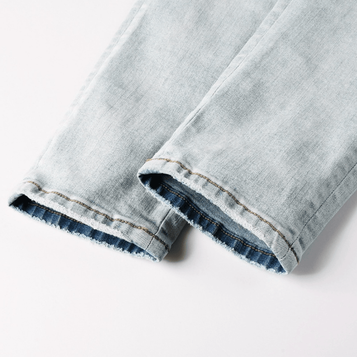 Amr Staggered Gradient Blue Jeans - Nov - ell - fas - ion