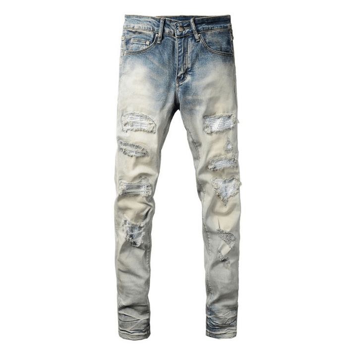Amr Gradient Diamond Patch Jeans - BabyLuxee.de