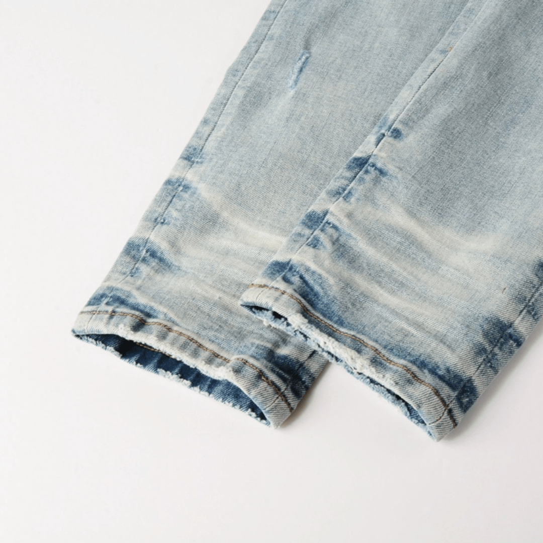 Amr White Patch Jeans - BabyLuxee.de