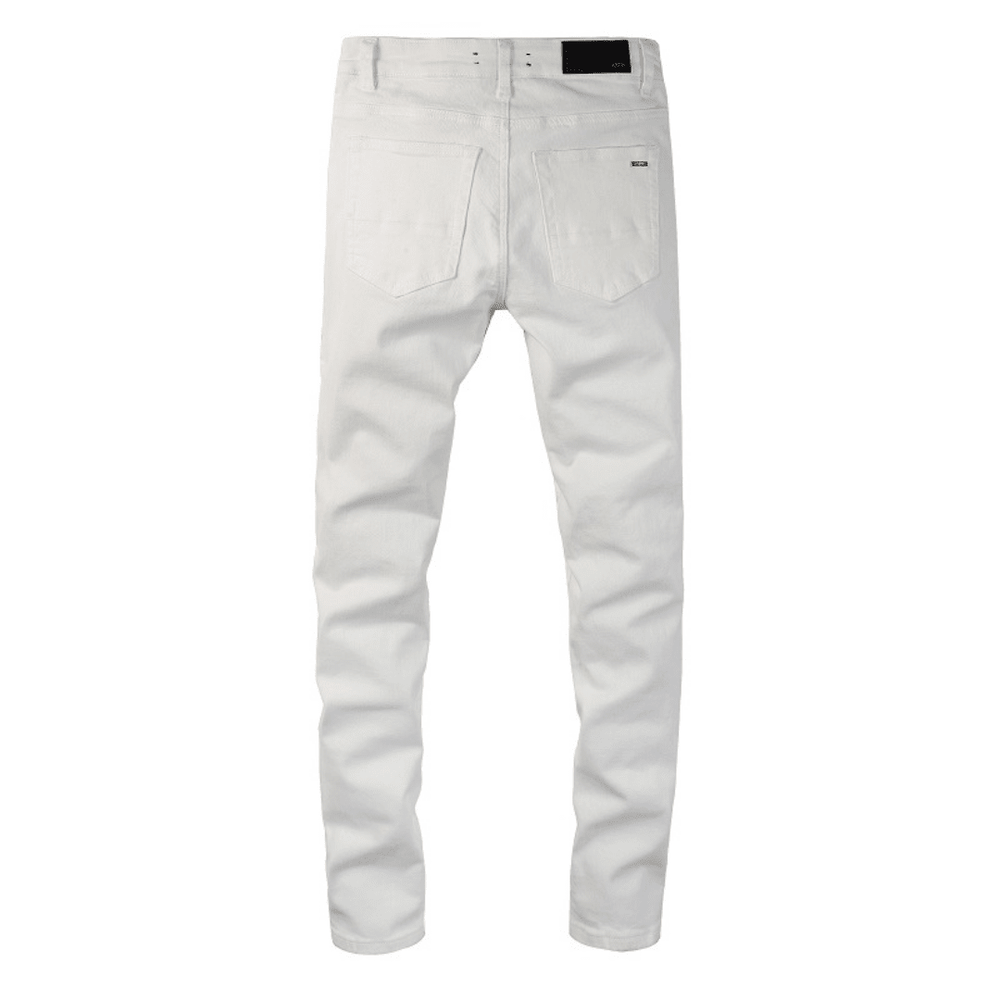 Amr White Ripped Jeans - BabyLuxee.de