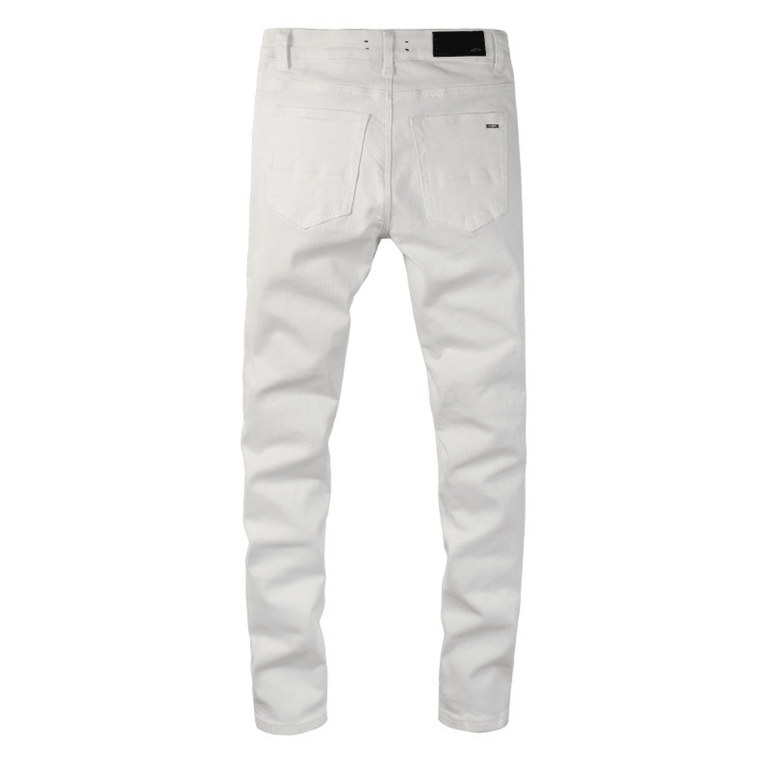 Amr White Ripped Jeans - BabyLuxee.de