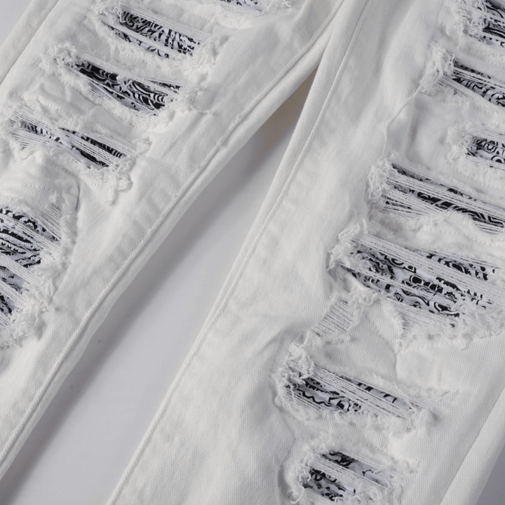 Amr White Ripped Jeans - BabyLuxee.de