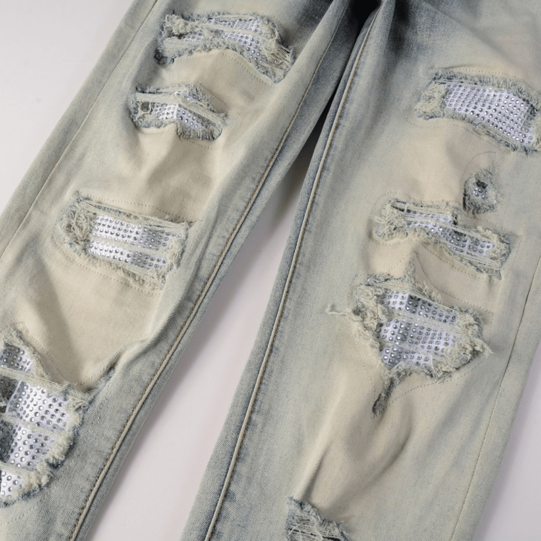 Amr Gradient Diamond Patch Jeans - BabyLuxee.de