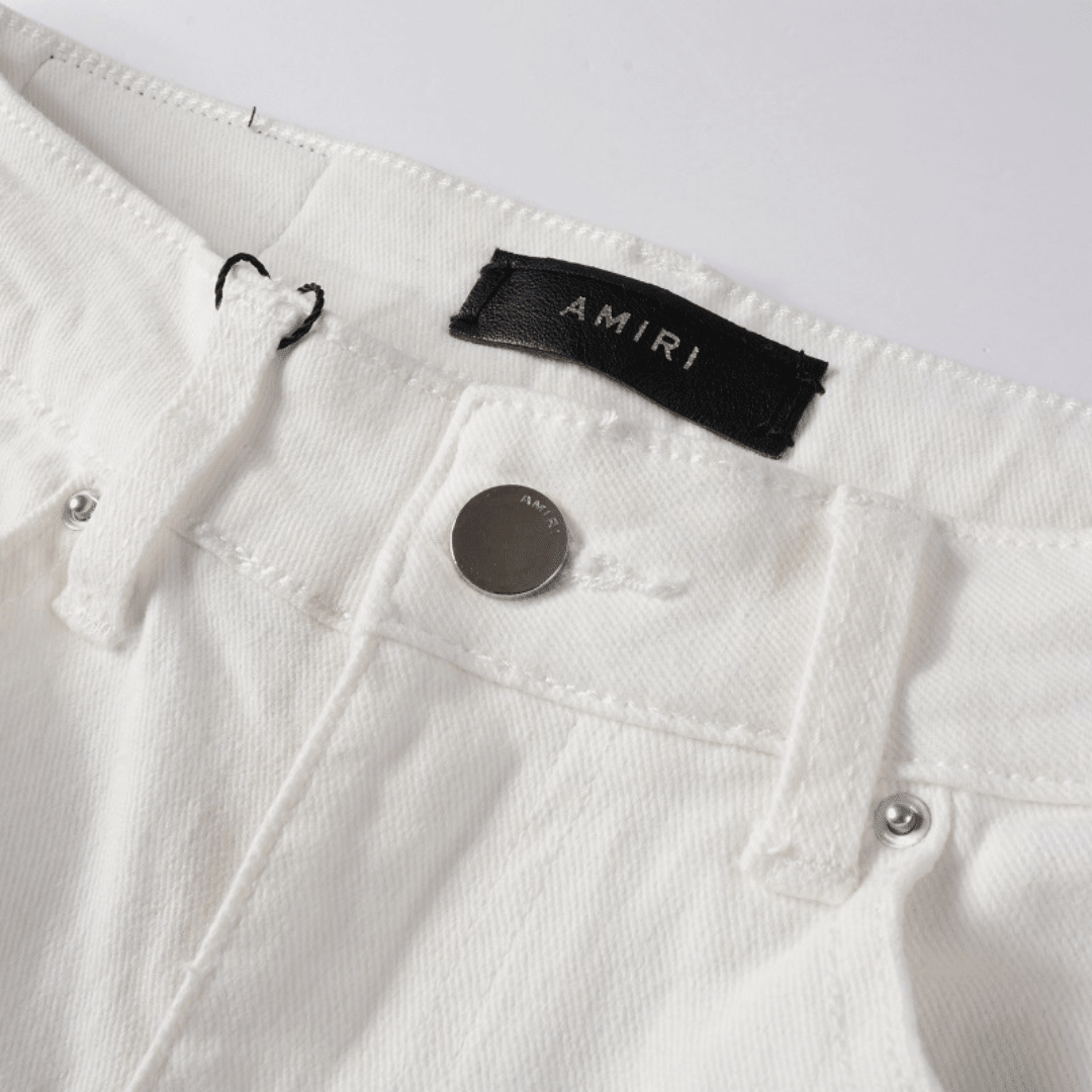 Amr White Ripped Jeans - BabyLuxee.de