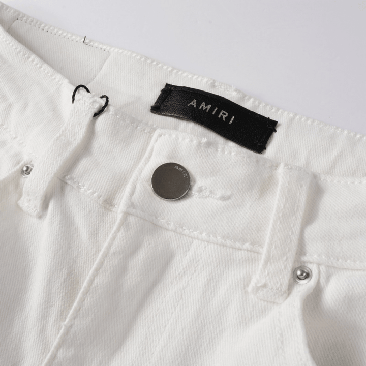 Amr White Ripped Jeans - BabyLuxee.de