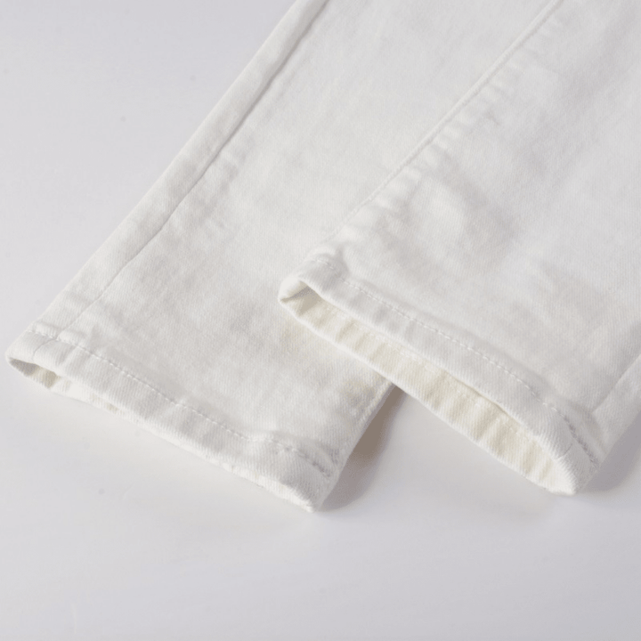 Amr White Ripped Jeans - BabyLuxee.de
