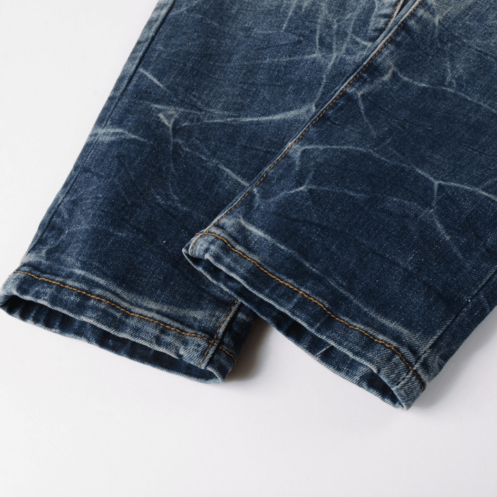 Amr Gradient Blue Diamonds Patch Jeans - Nov - ell - fas - ion