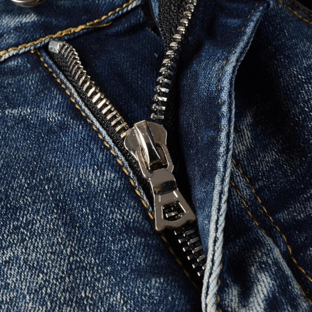 Amr Blue Patch Jeans - BabyLuxee.de