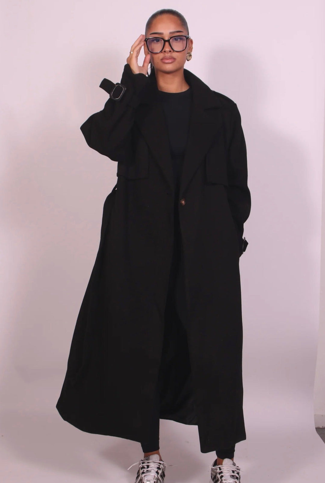 WINTER TRENCH BLACK - Nov - ell - fas - ion