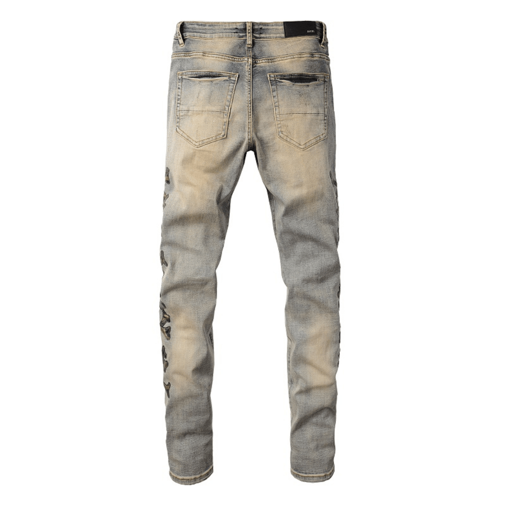 Amr Black Bones Blue Jeans - BabyLuxee.de