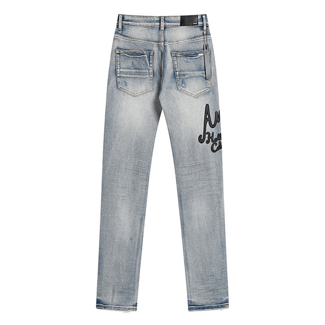 Amr Logo Staggered Jeans - BabyLuxee.de