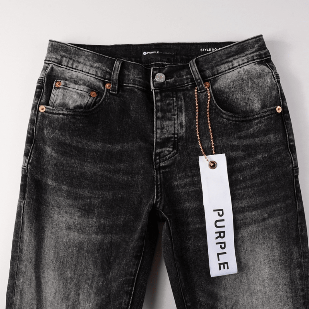Purple Gradient Black Jeans - Nov - ell - fas - ion
