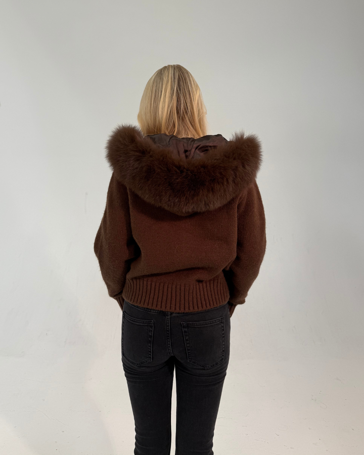 Fur Jacket  - Dark Brown