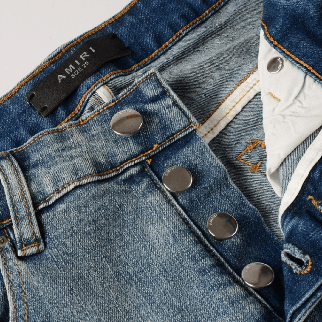 Amr Staggered Blue Jeans - Nov - ell - fas - ion