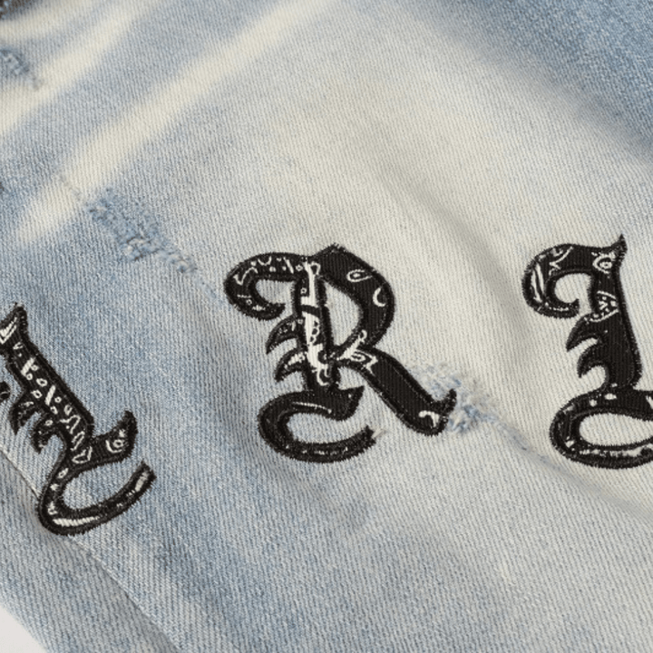 Amr Blue Distressed Jeans - BabyLuxee.de