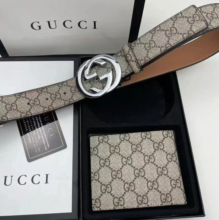 'GG' Gürtel und Portmonee