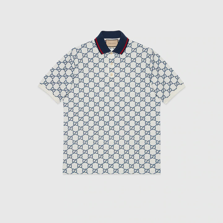 Stretch cotton polo shirt