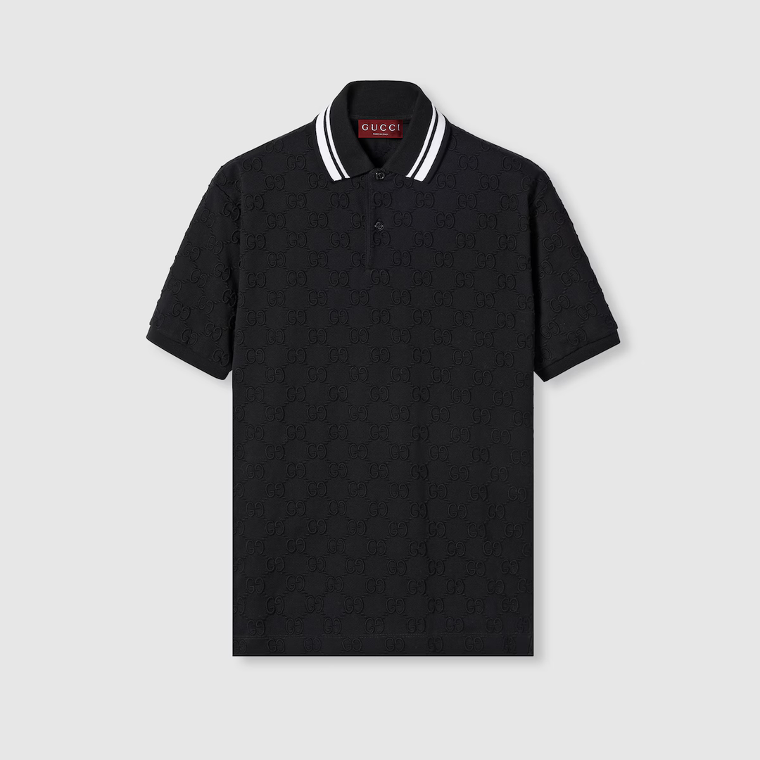 Stretch cotton polo shirt
