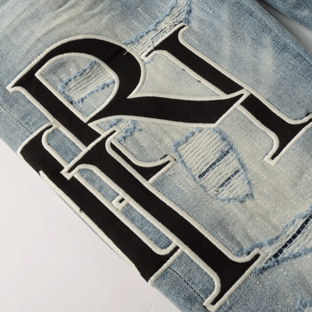 Amr Staggered Blue Jeans - Nov - ell - fas - ion