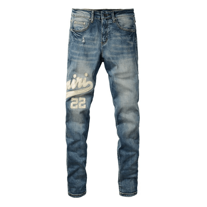 Amr White Logo Jeans - BabyLuxee.de