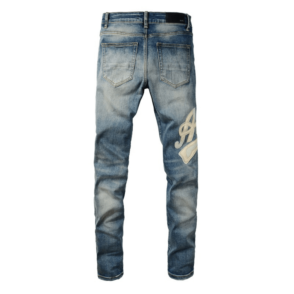 Amr White Logo Jeans - BabyLuxee.de