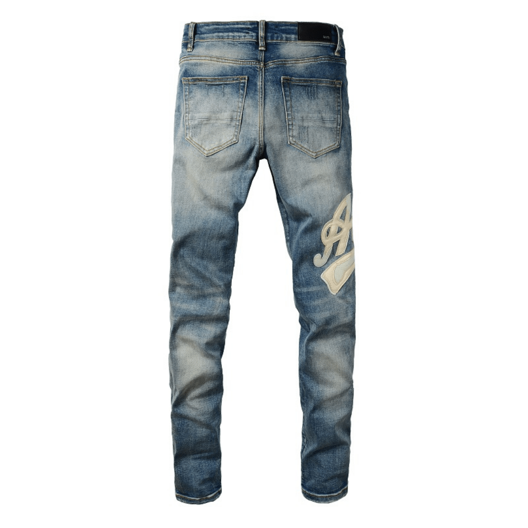 Amr White Logo Jeans - BabyLuxee.de