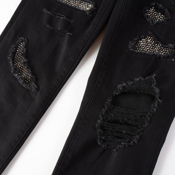 Amr Full Black Diamonds Jeans - BabyLuxee.de