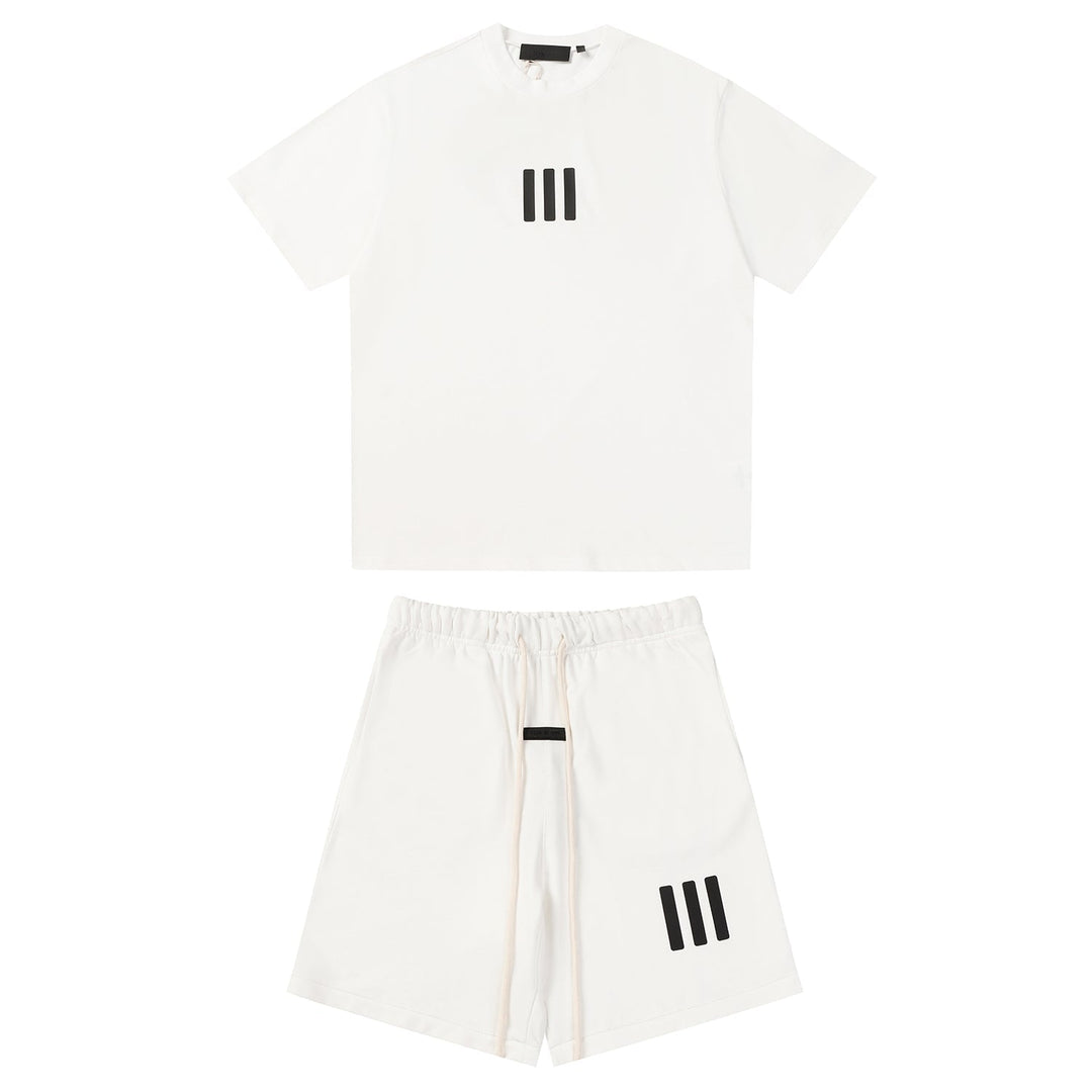 Essentials White Short Set - Nov - ell - fas - ion