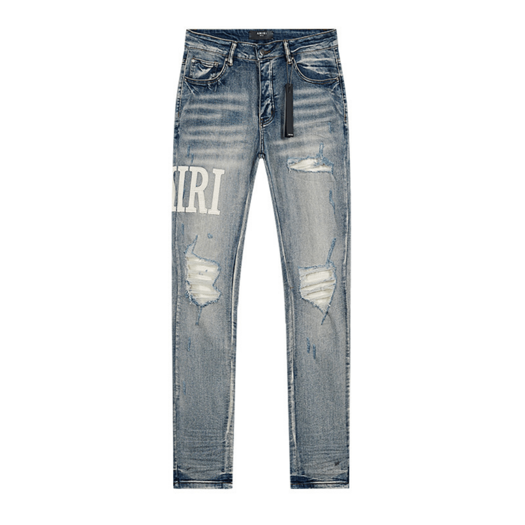 Amr White Logo Jeans - BabyLuxee.de
