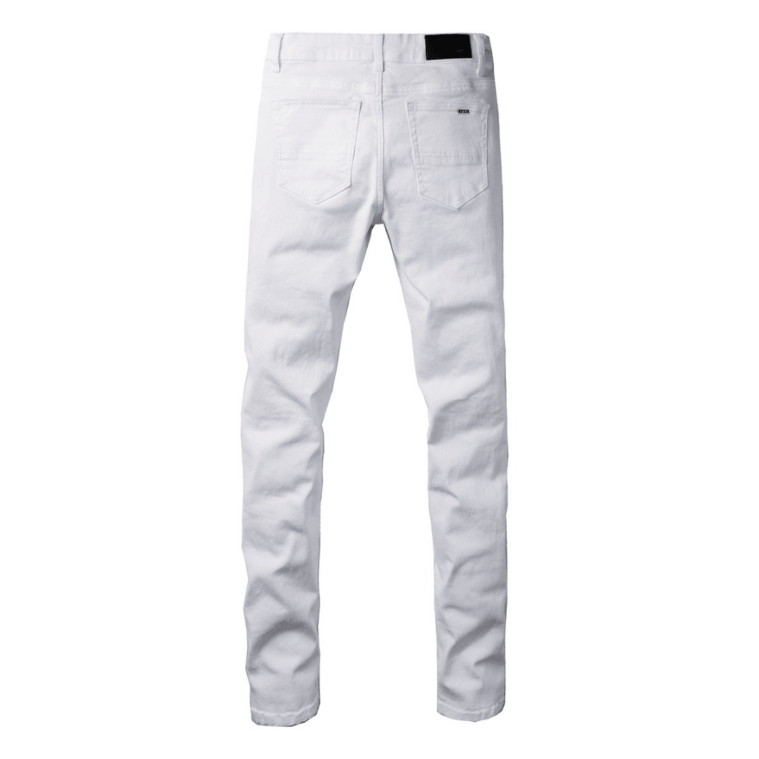 Amr White Ripped Jeans - Nov - ell - fas - ion