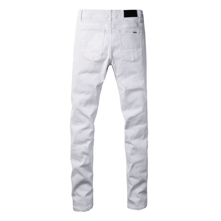 Amr White Ripped Jeans - Nov - ell - fas - ion