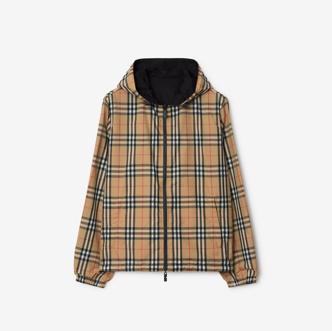 Wendbare Kapuzenjacke in Check