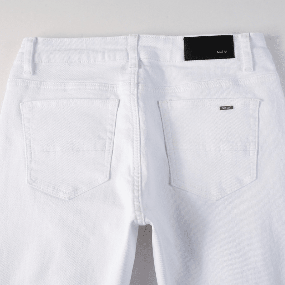 Amr White Ripped Jeans - Nov - ell - fas - ion