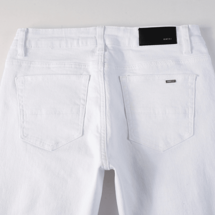Amr White Ripped Jeans - Nov - ell - fas - ion