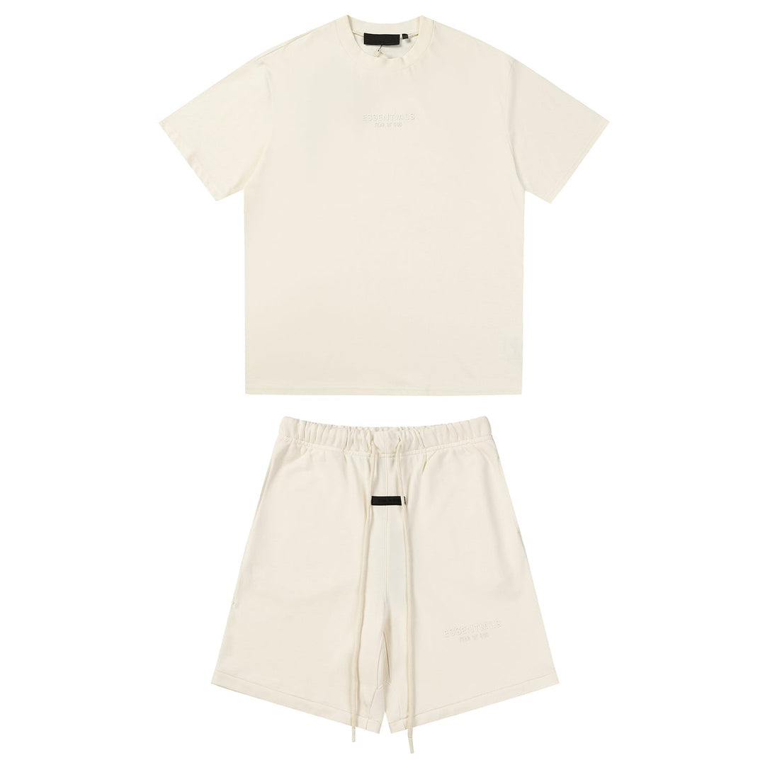 Essentials Beige Short Set - Nov - ell - fas - ion
