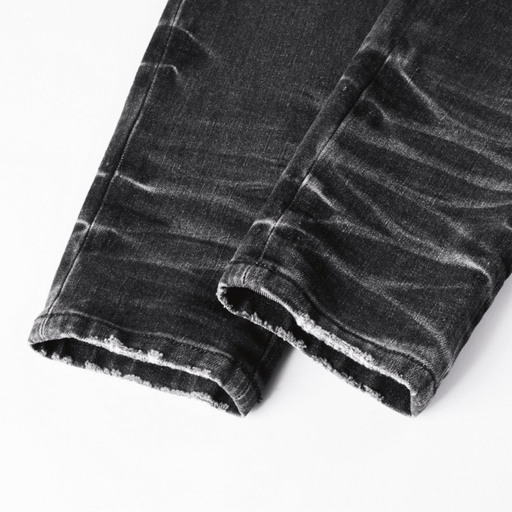 Amr Staggered Logo Black Jeans - BabyLuxee.de