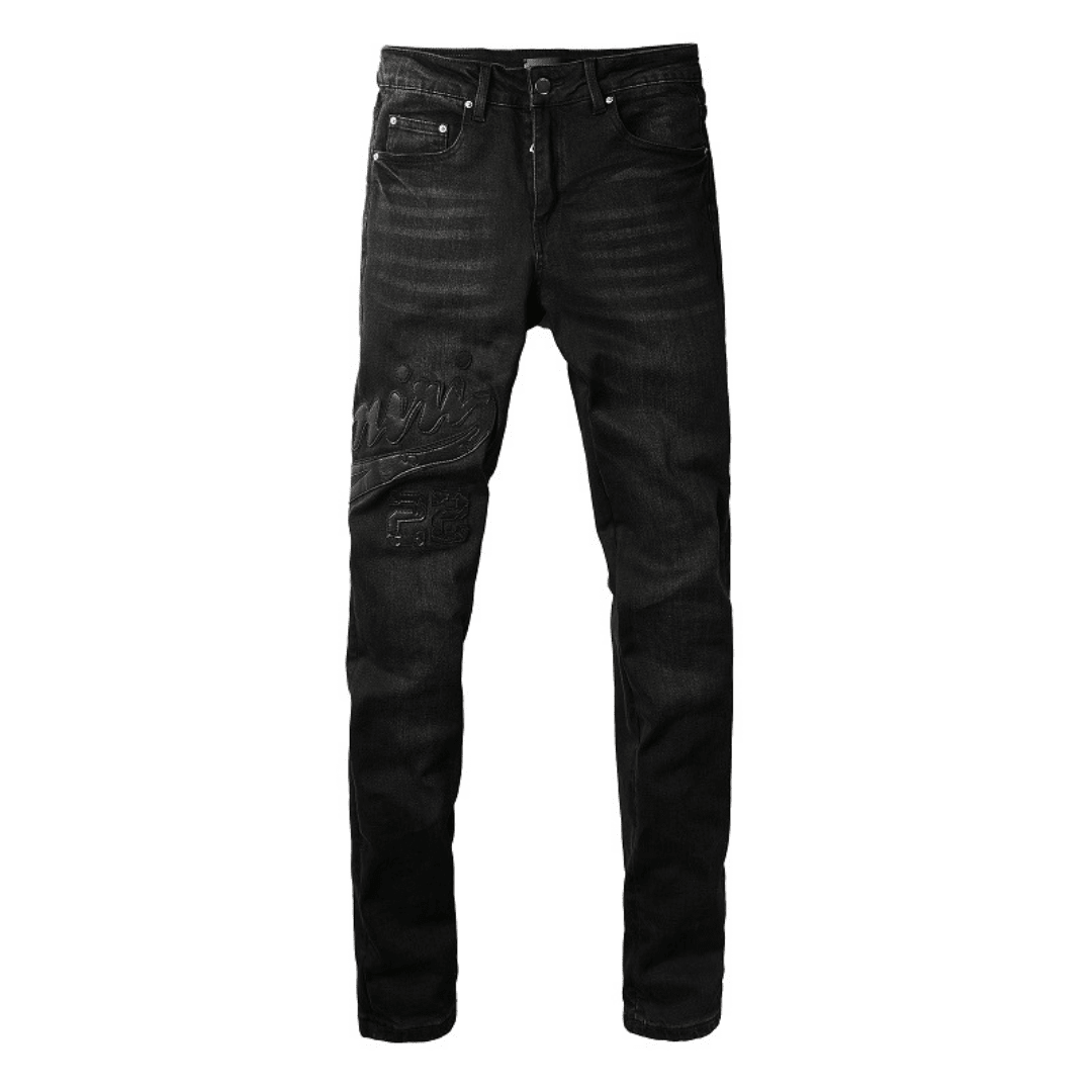 Amr Triple Black Logo Jeans - BabyLuxee.de