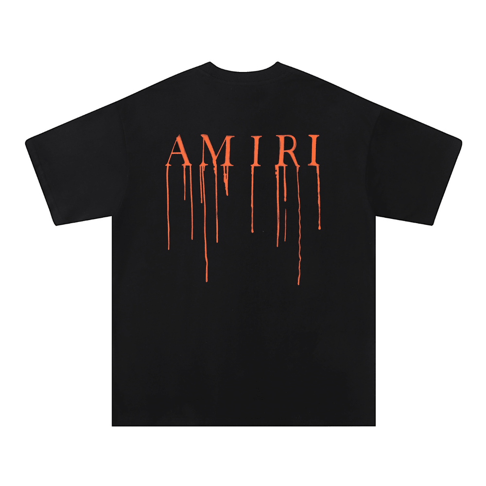 Amr Paint Drip AM Black T-shirt - Nov - ell - fas - ion