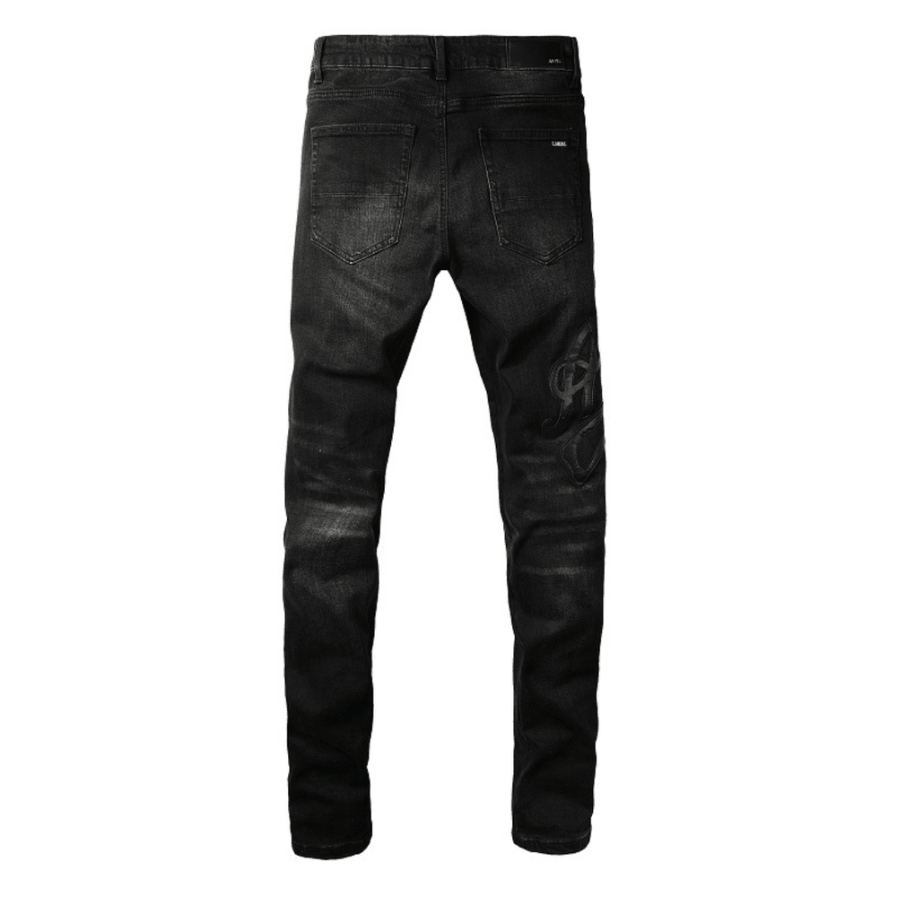 Amr Triple Black Logo Jeans - BabyLuxee.de