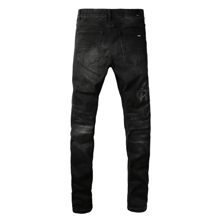 Amr Triple Black Logo Jeans - BabyLuxee.de